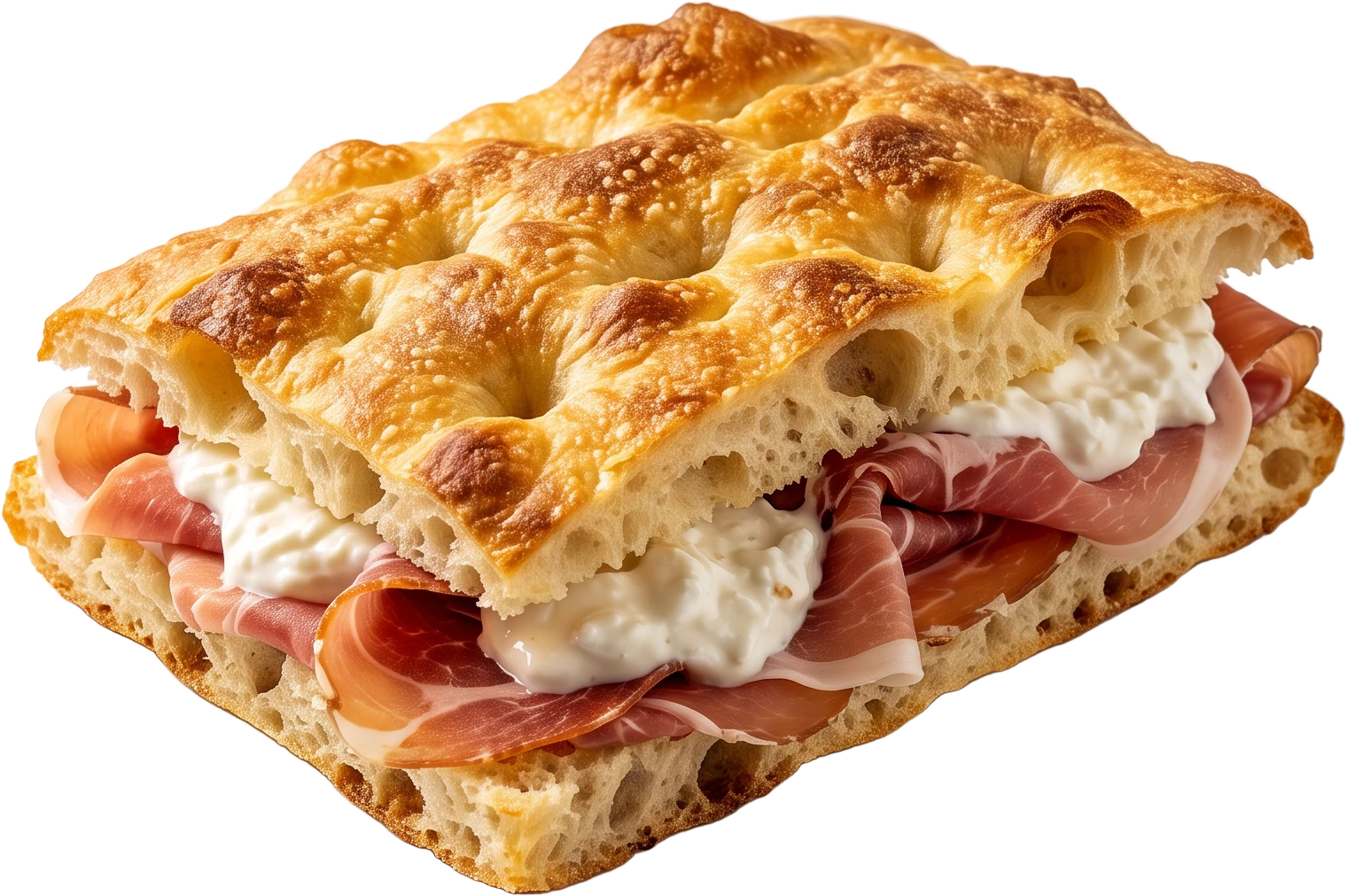 Focaccia crudo & stracciatella